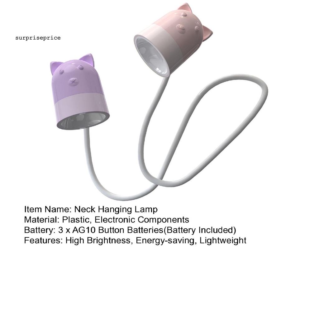 Spa Đèn LED Đọc Sách Bảo Vệ Mắt Thiết Kế Ống Linh Hoạt Bằng Nhựa Không Gây Chói Mắt Sử Dụng Pin Tiện Lợi Cho Học Sinh