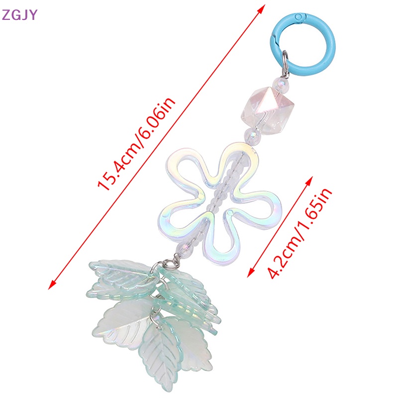 Móc Chìa Khóa Xe Hơi Bằng Acrylic Mạ Màu Hình Hoa Năm Cánh Sáng Tạo Mới