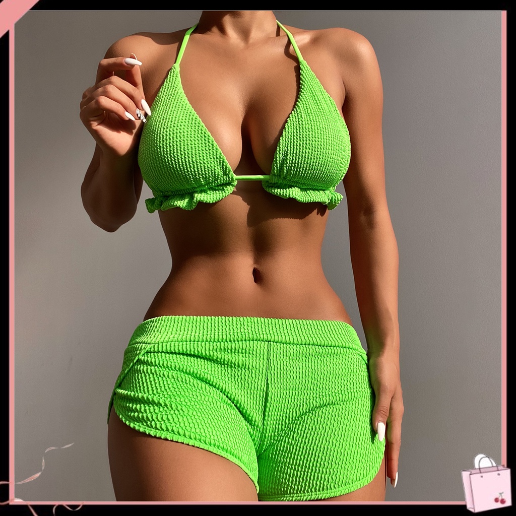 Bộ Đồ Bơi 2 Mảnh Màu Sáng Thoáng Khí Thời Trang Mùa Hè