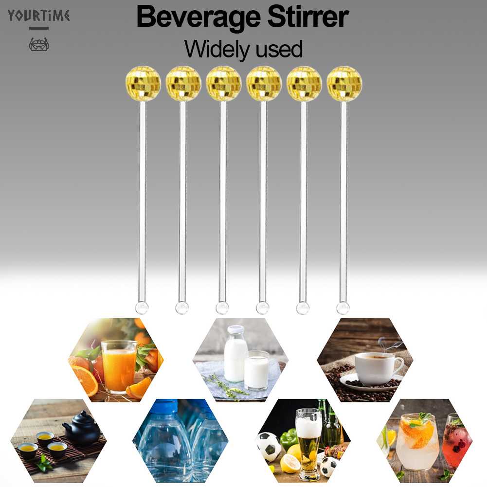 Set 10 / 24 Muỗng Khuấy Đồ Uống Bằng Nhựa