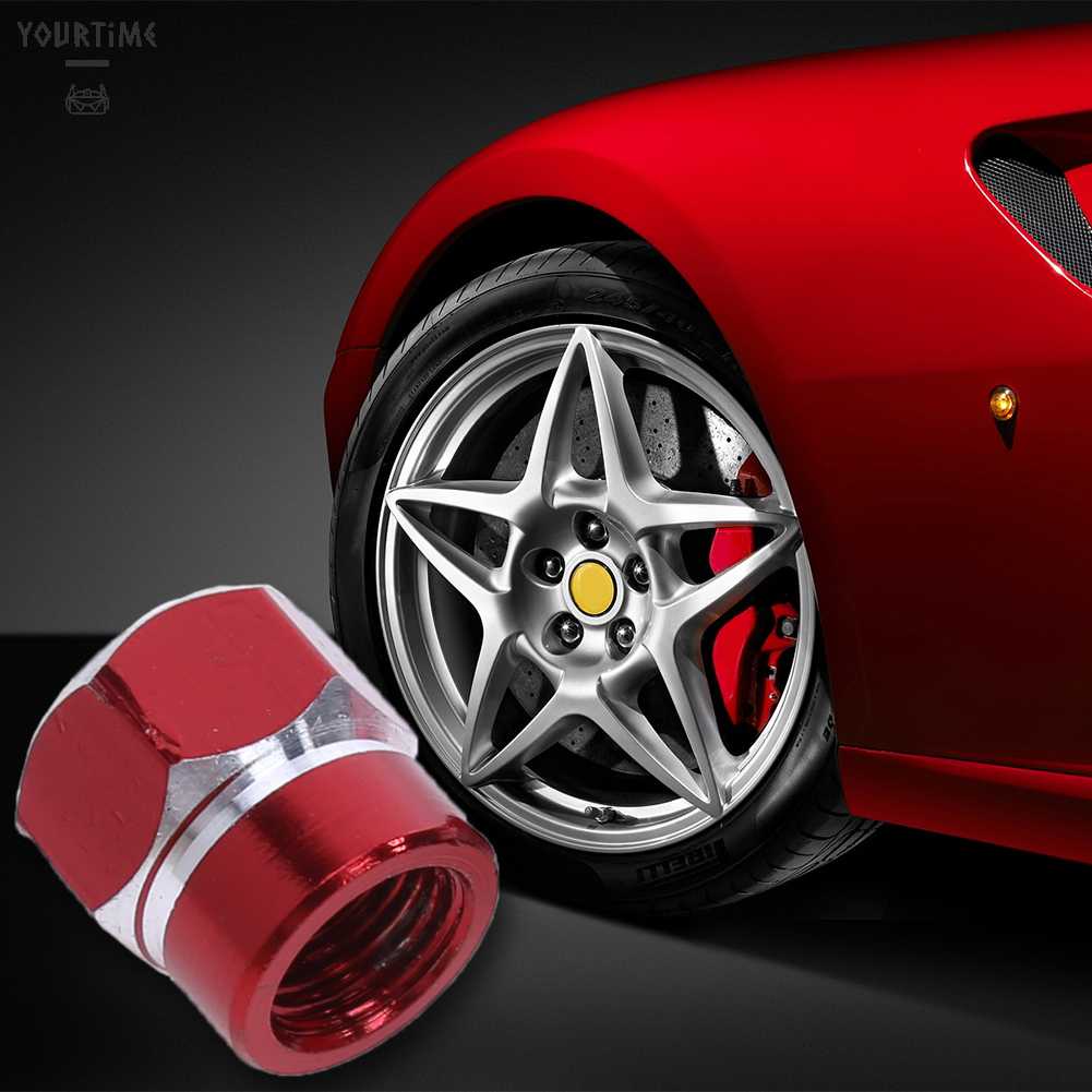 Bộ 4 Nắp Van Bánh Xe Hơi Bằng Nhôm Chống Bụi Tiện Dụng