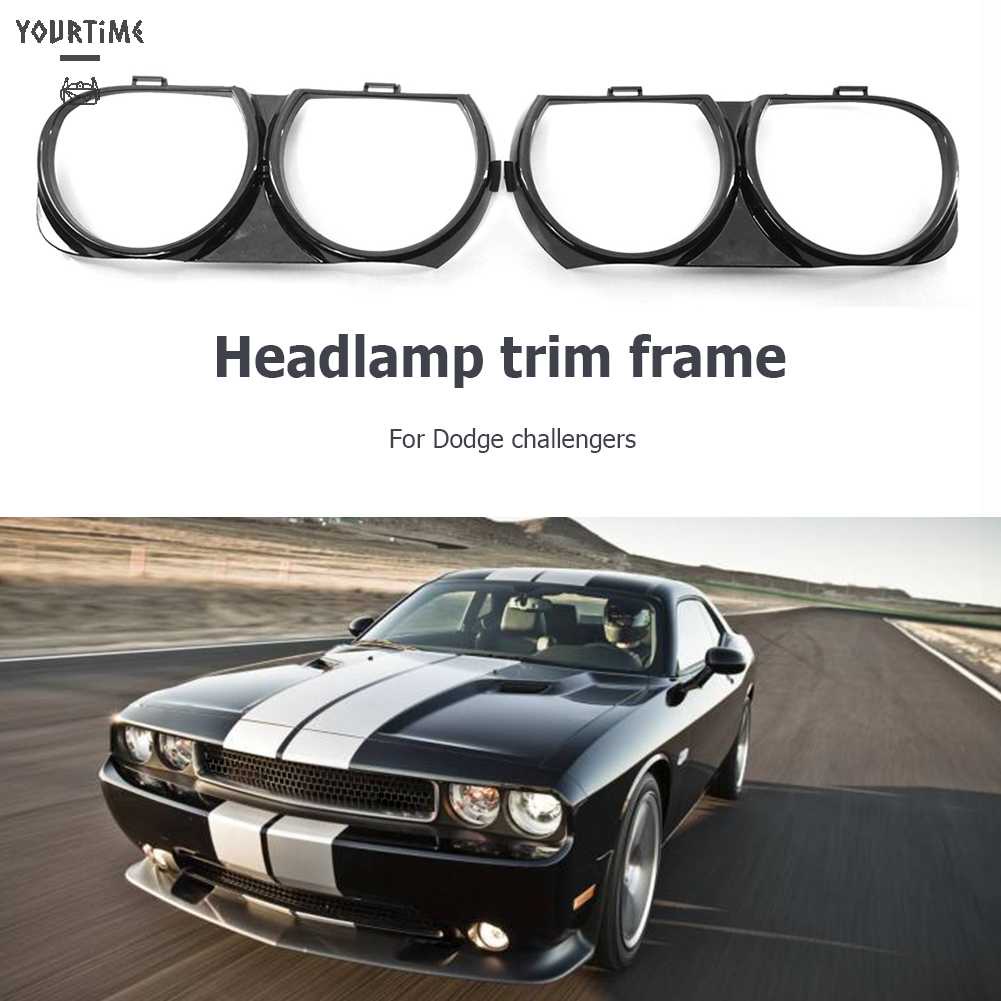 2 Khung Viền Đèn Pha Trước Cho Xe Hơi Dodge Challenger