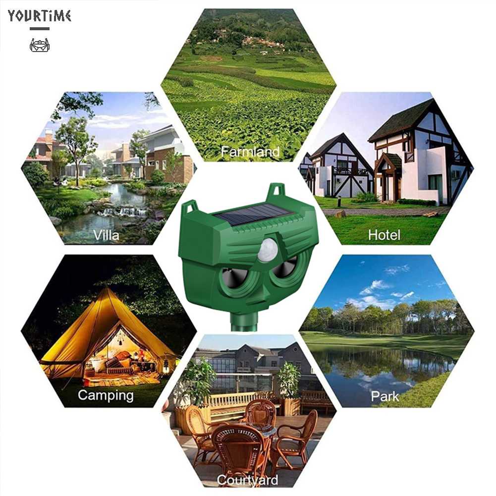 Máy Đuổi Chim Bằng Sóng Siêu Âm 1800mAh Tiện Dụng Cho Sân Vườn / Nông Trại