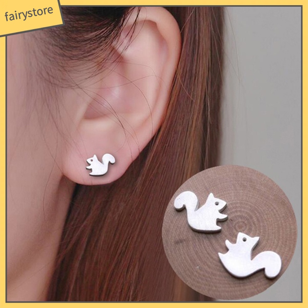 Đôi Khuyên Tai Hình Sóc Thời Trang Cho Nữ