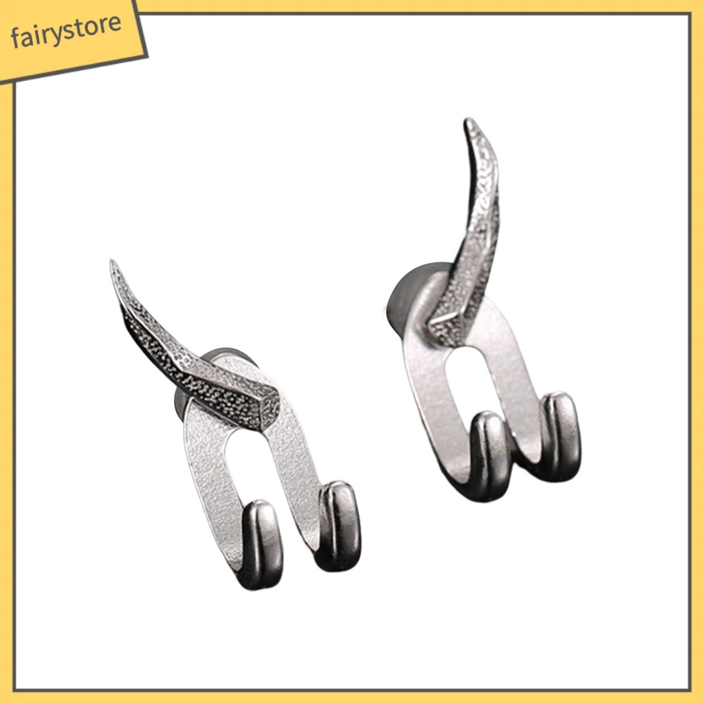 Bông Tai 2 Móc Thiết Kế Đơn Giản Phong Cách Punk Hip Hop Thời Trang Cho Nam