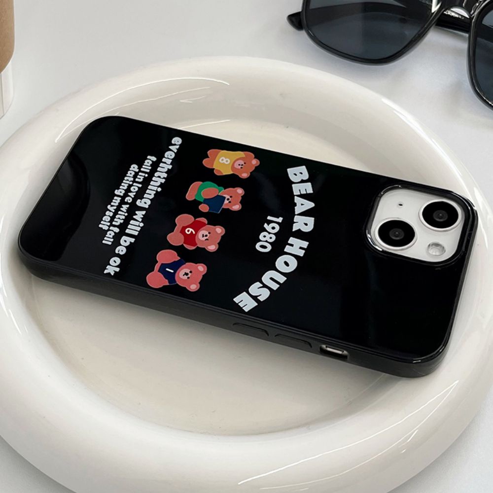 Ốp Điện Thoại TPU Mềm Siêu Mỏng Hình Gấu Cho IPhone 11 14 13 12 Pro Max XS XR 7 8 Plus