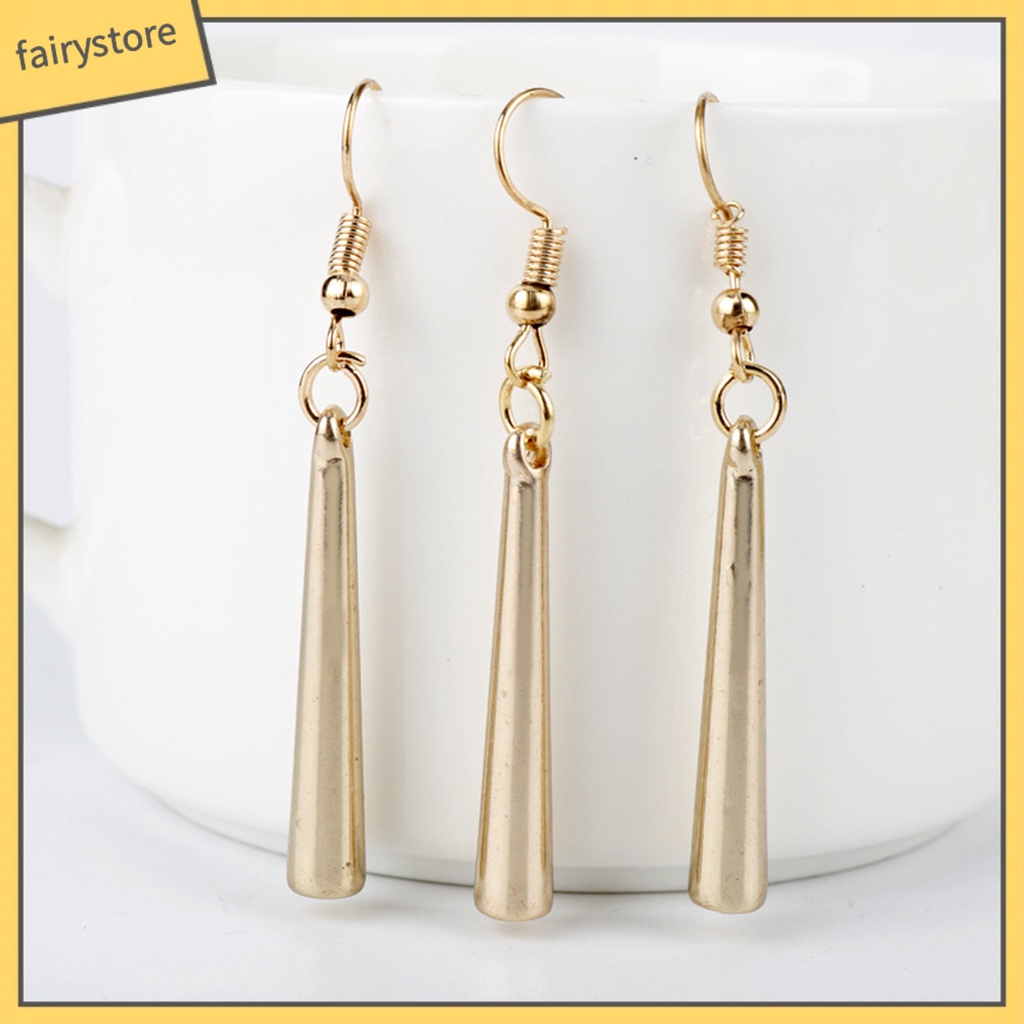 1 Bộ Bông Tai Dạng Móc Bằng Hợp Kim Màu Sắc Đơn Giản Lâu Trôi Cho Nữ