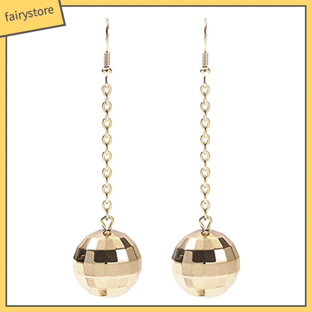 Bông Tai Chuỗi Dài Phối Bóng Tua Rua Thời Trang Cho Nữ