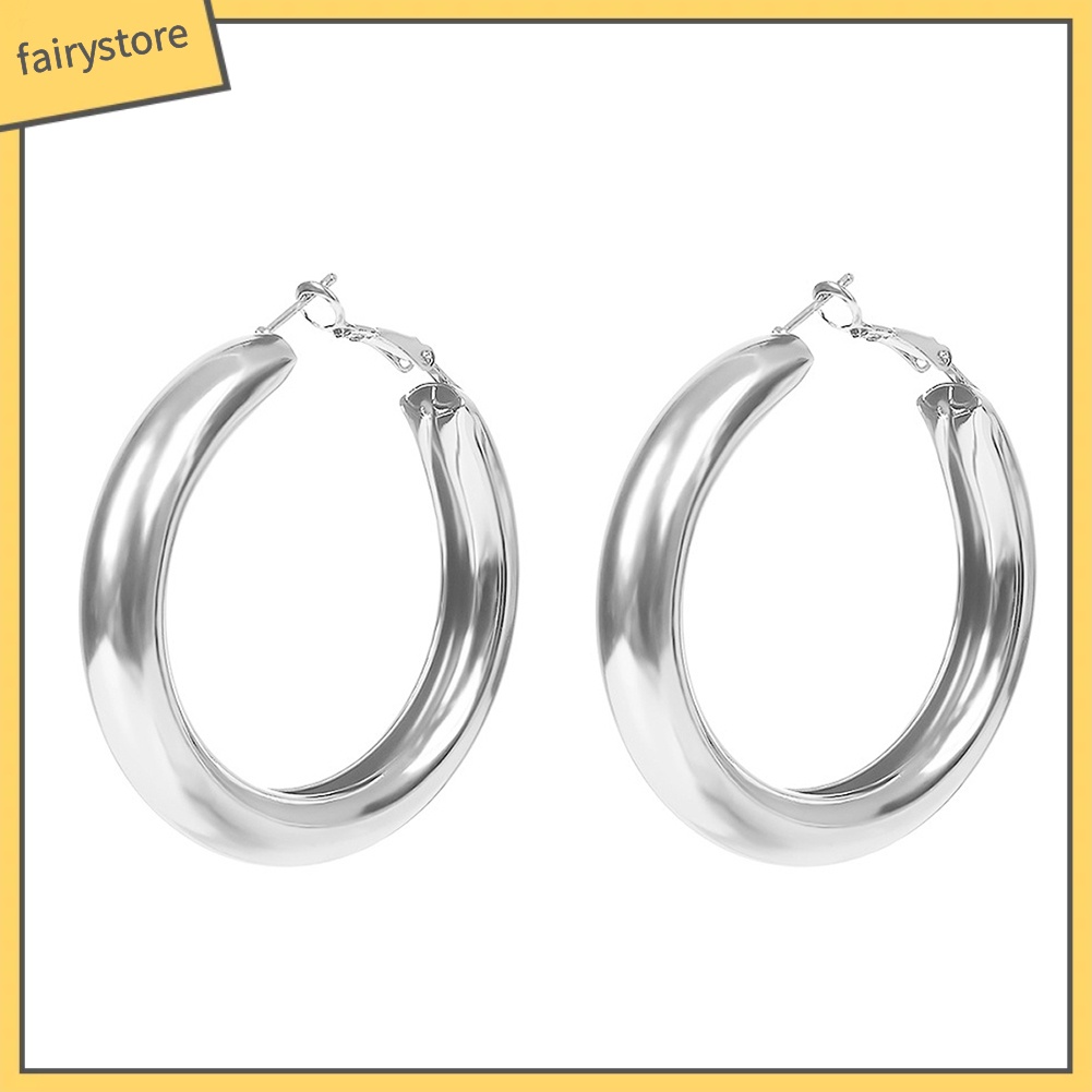 Bông Tai Hình Tròn Lớn Thời Trang Dành Cho Nữ