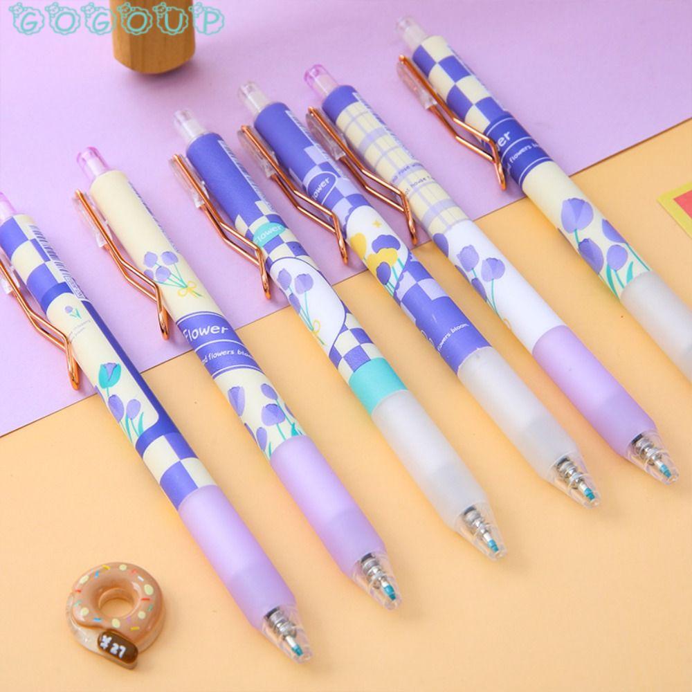 Set 6 Bút Mực Đen Dạng Nhấn Kiểu Hoạt Hình Dễ Thương