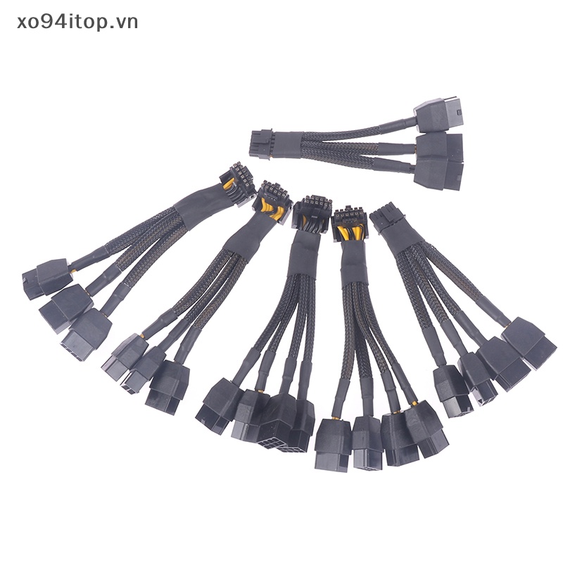 Đầu Nối Chuyển Đổi GPU RTX4090 RTX4080 series 16AWG 4x8pin 3x8pin Sang 16P (12 + 4) Pcie 5.0