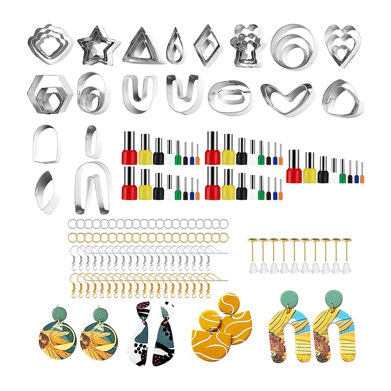 Bộ 42 Dụng Cụ Cắt Đất Sét Bằng Thép Không Gỉ Polymer Và 40 Khuôn Cắt Hình Tròn