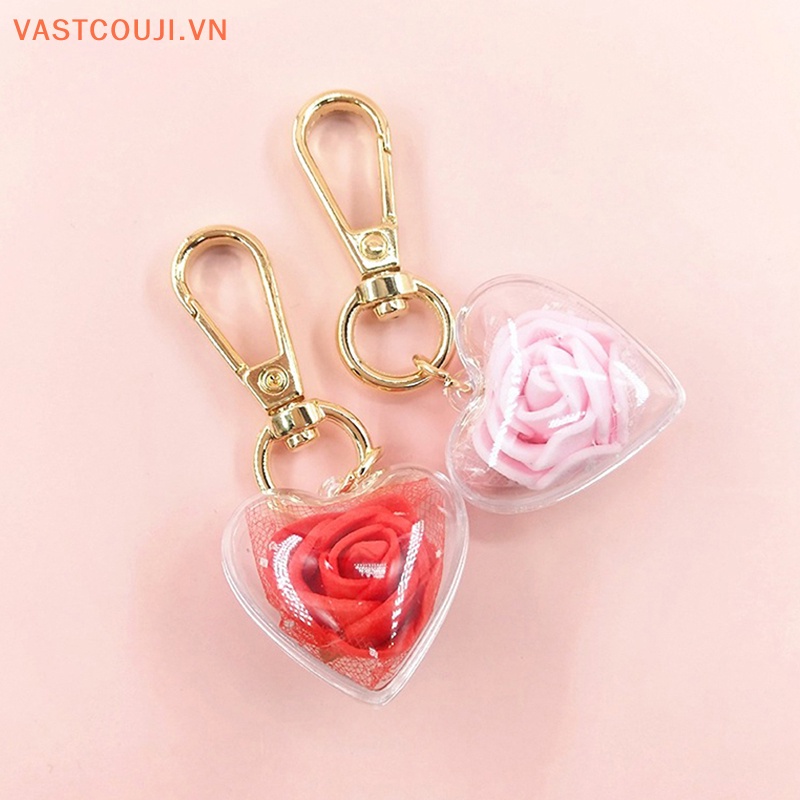 Móc Khóa Hình Hoa Hồng VASTJI Thời Trang Dành Cho Nữ