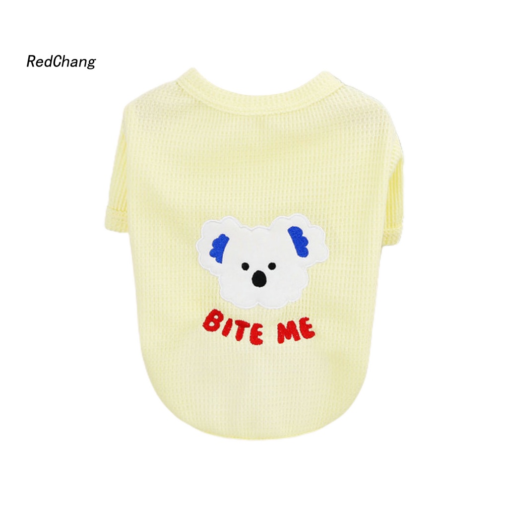 Rc ~ Áo Thun In Hình Hoạt Hình Bằng Polyester Thoáng Khí Thời Trang Mùa Hè Cho Thú Cưng