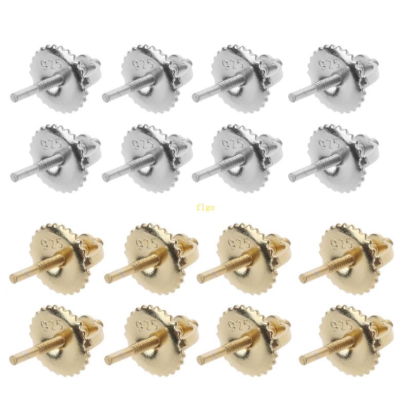 Set 4 Đôi Bông Tai Mạ Bạc 925 Gắn Đinh Tán An Toàn Tiện Dụng