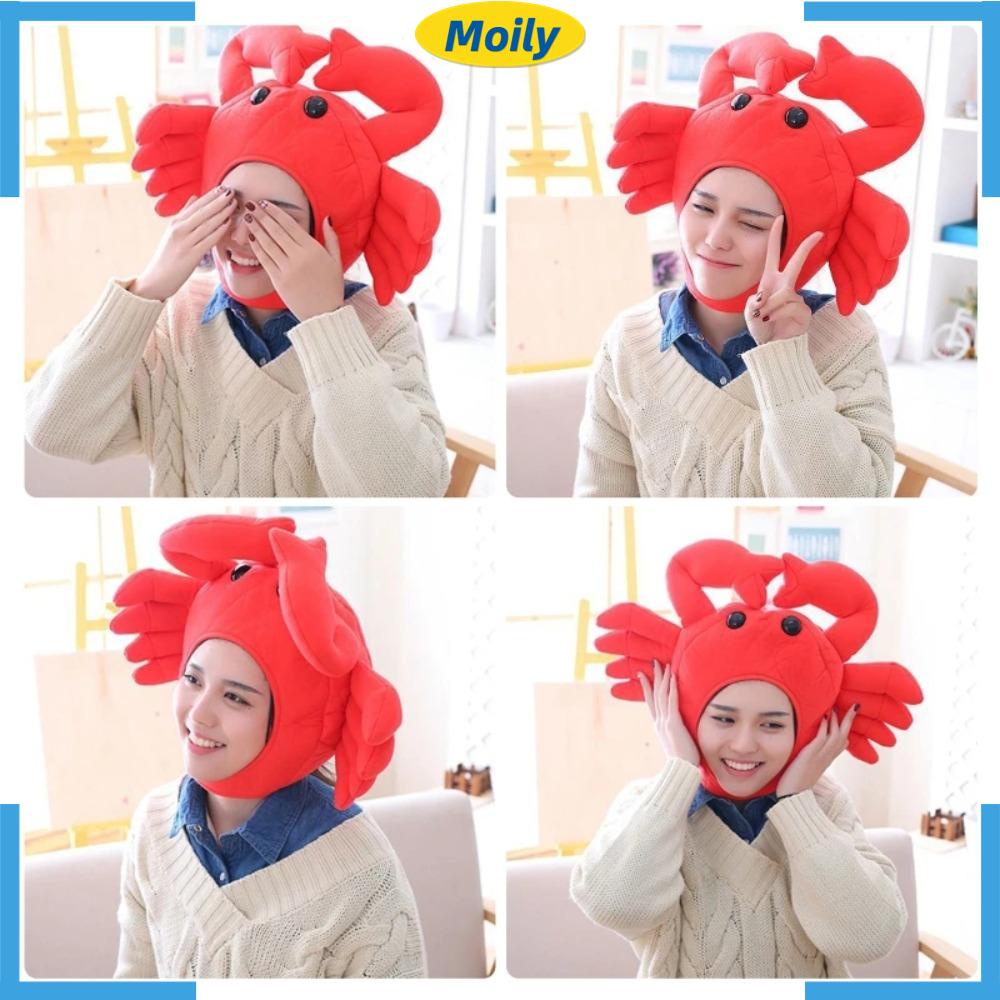 MOILYVN Mũ Đội Đầu Hình Con Cua Dùng Làm Đạo Cụ Chụp Ảnh Halloween