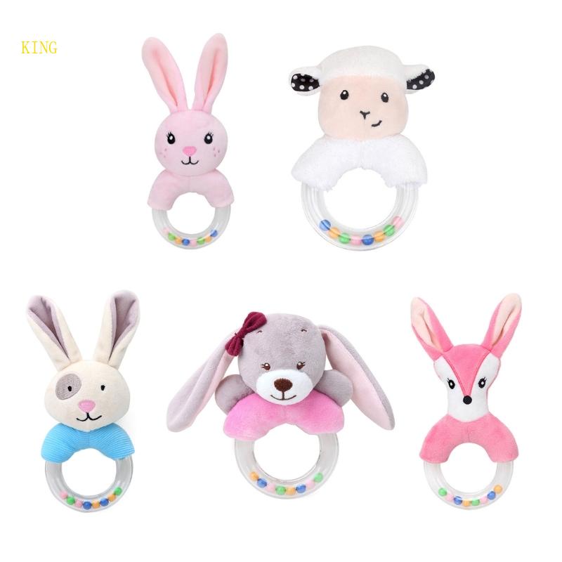 Đồ Chơi Nhồi Bông Cầm Tay Hình Động Vật Dễ Thương Cho Bé Mọc Răng