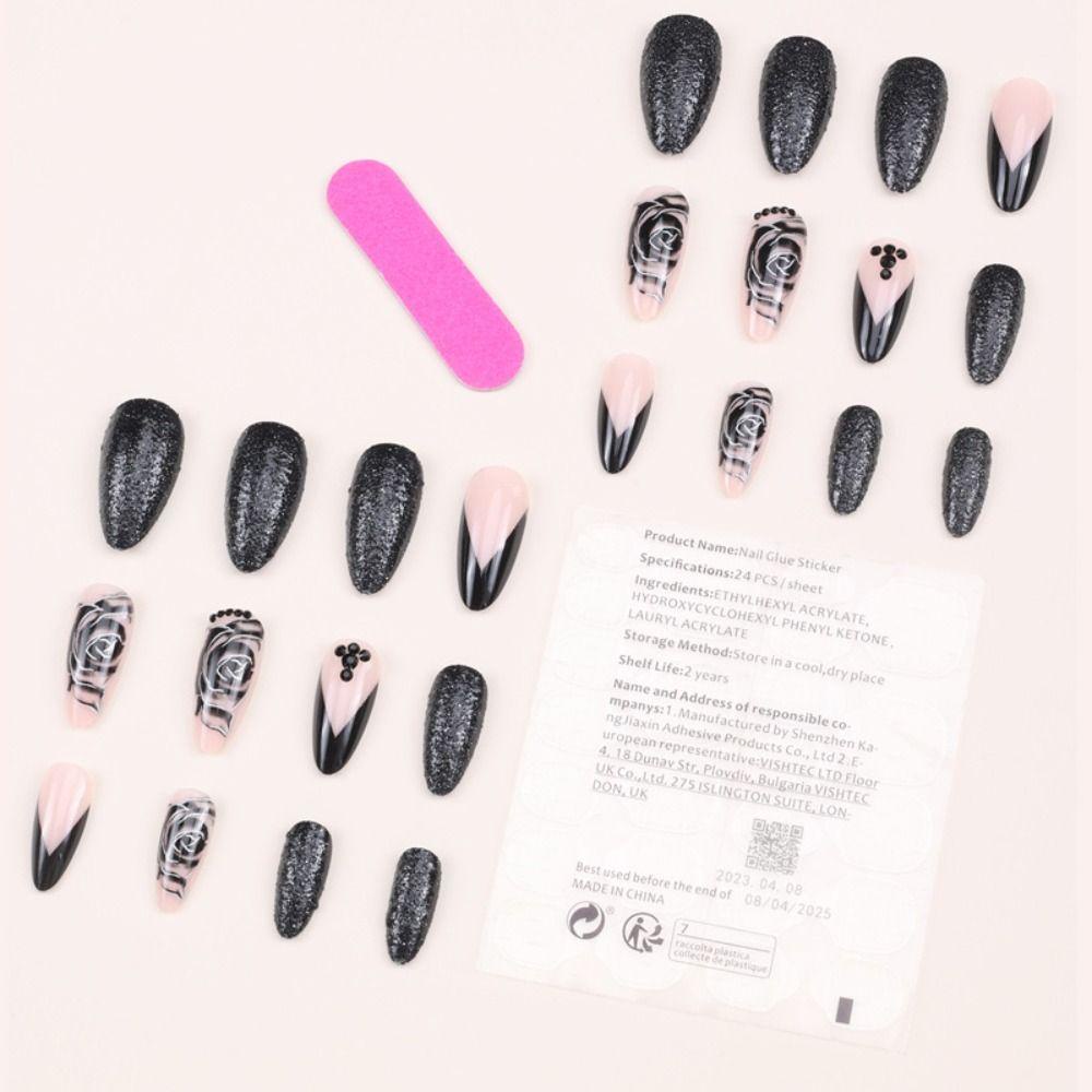 Móng Tay Giả Có Thể Tháo Rời Dạng Nhấn Phong Cách Pháp