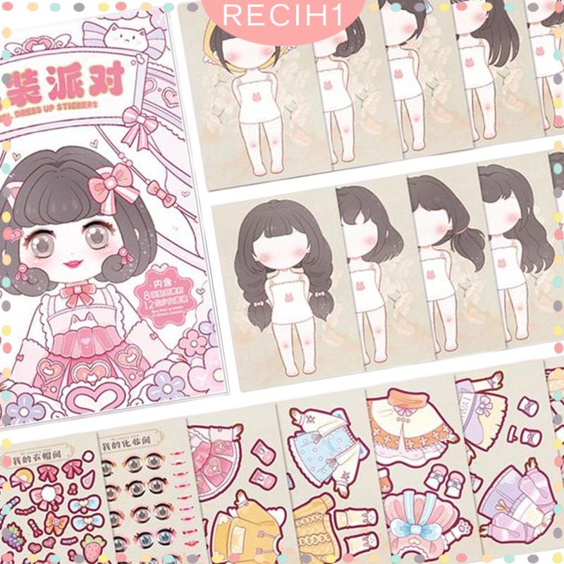 Sticker Dán Trang Trí Sách Hình Công Chúa Nhiều Màu Sắc Cho Bé Gái 3 Tuổi