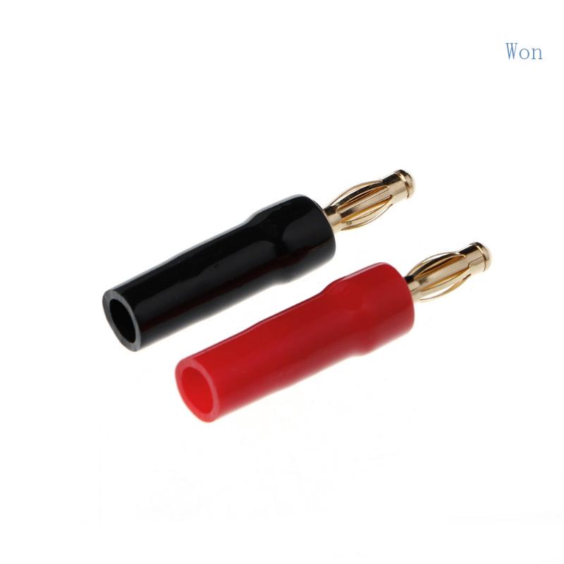 1 Cặp Đầu Nối Dây Loa Hình Chữ o 4mm Mạ Vàng Chất Lượng Cao