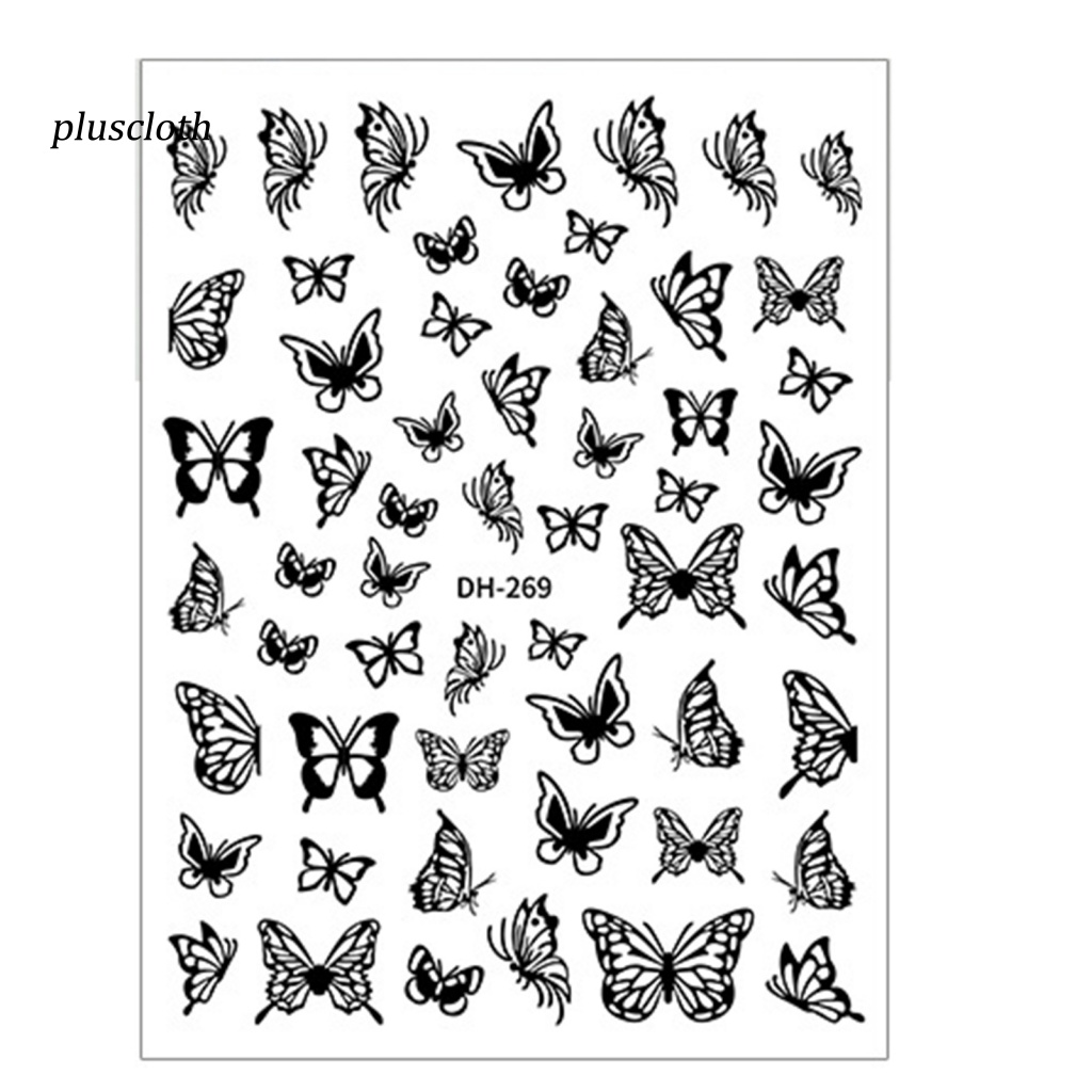 Miếng Dán Trang Trí Móng Tay Hình Bướm Tinh Tế Dành Cho Nữ