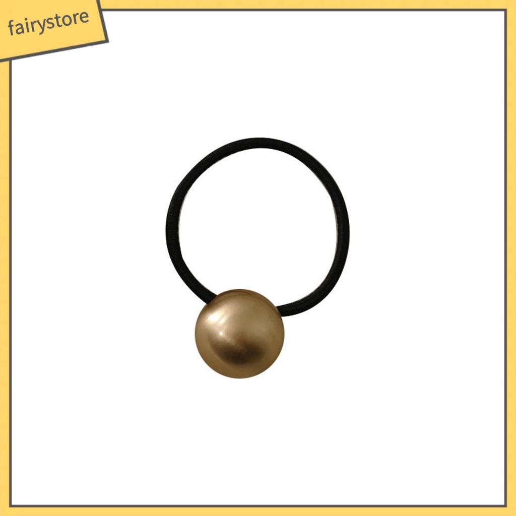 Dây Cột Tóc Đuôi Ngựa Co Giãn Đính Bóng Kim Loại Phong Cách Hàn Quốc Vintage Cho Nữ