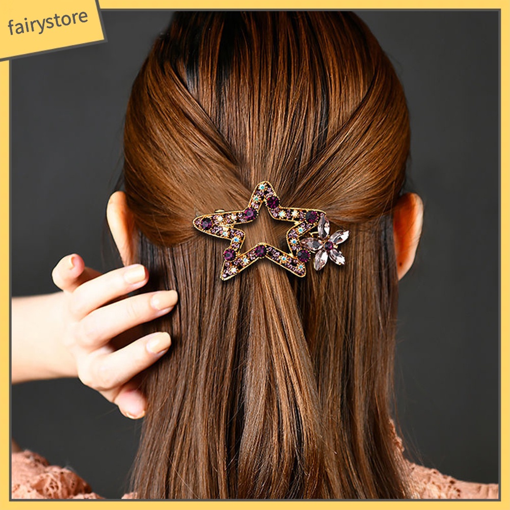 Kẹp Tóc Hình Ngôi Sao Đính Đá Thời Trang Cho Nữ