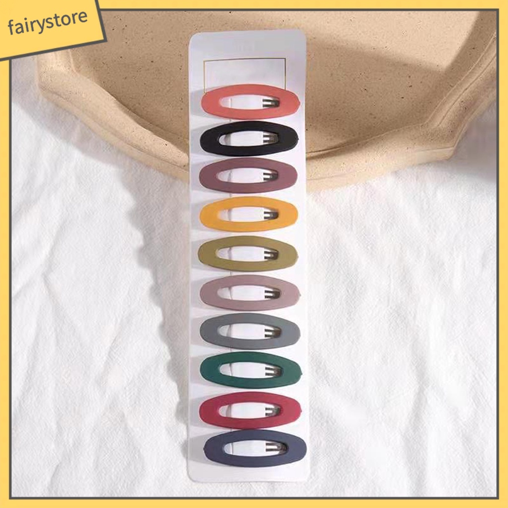 Bộ 10 Kẹp Tóc Chống Trượt Trọng Lượng Nhẹ Màu Sắc Thời Trang Dành Cho Nữ