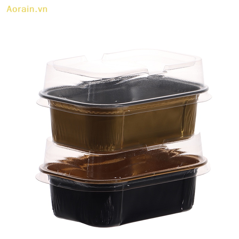 Set 10 Hộp Lá Nhôm Chịu Nhiệt Hình Chữ Nhật 168ML