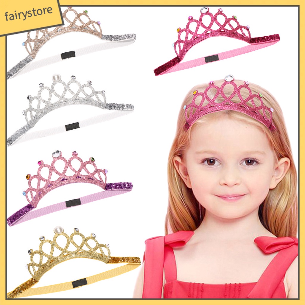 Cài Tóc Hình Vương Miện Đính Đá Lấp Lánh Dễ Thương Cho Bé Gái