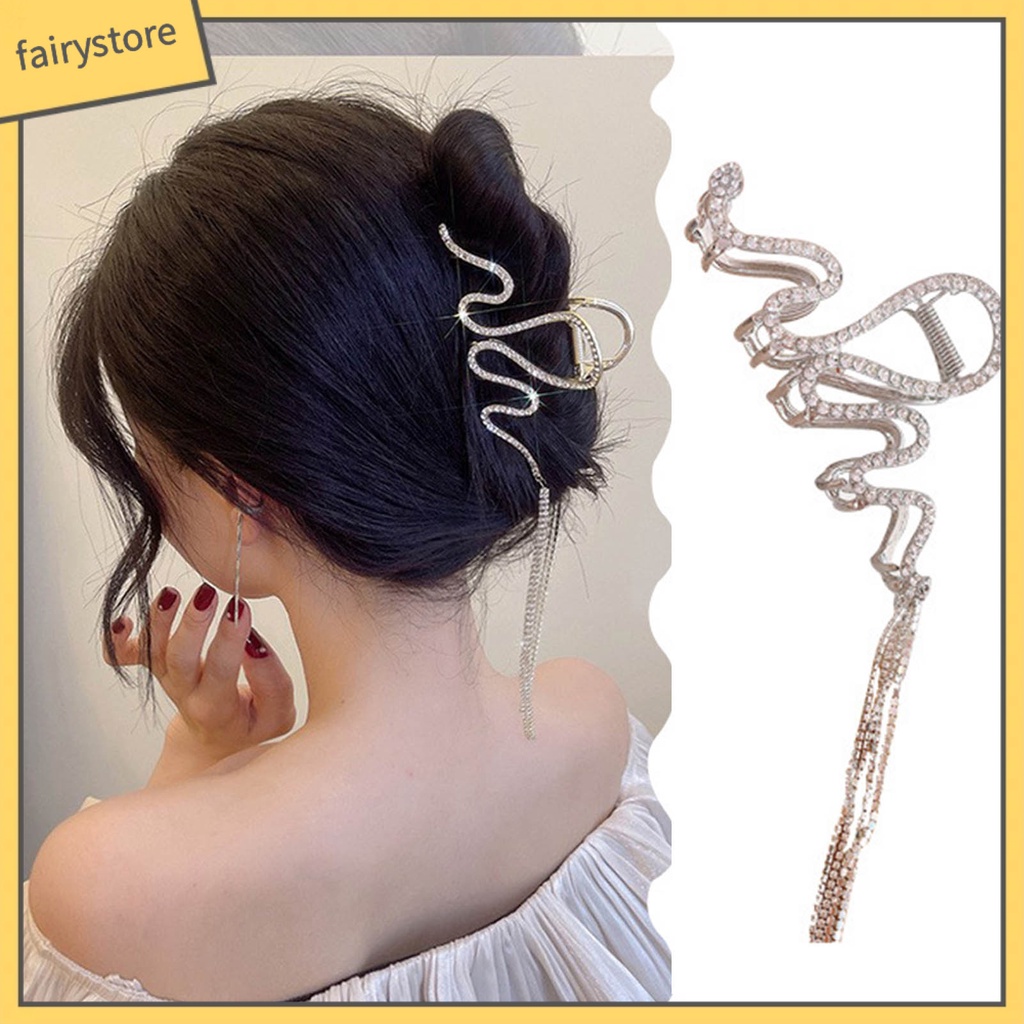Kẹp Tóc Càng Cua Cỡ Lớn Đính Đá Lấp Lánh Sang Trọng Cho Nữ