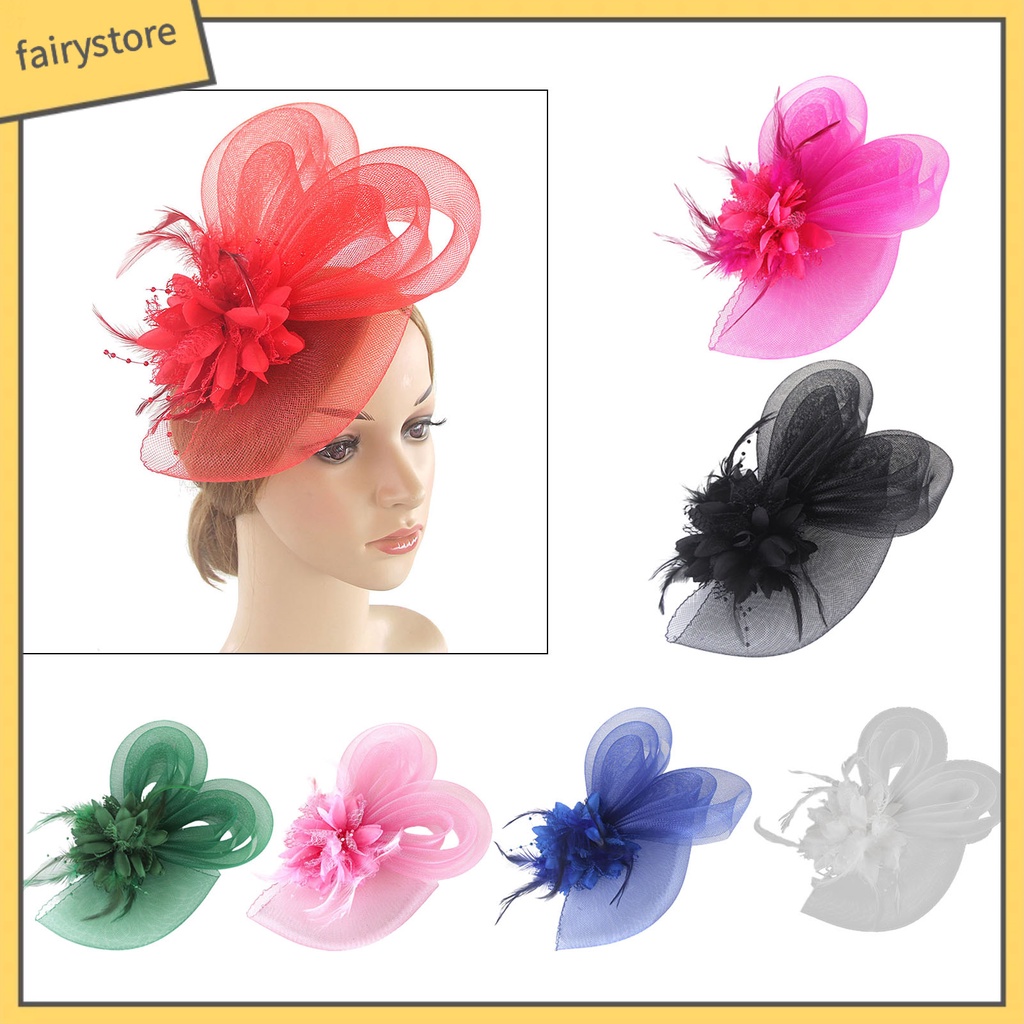 Mũ Tai Thỏ Phối Lưới Đính Lông Vũ Phong Cách Retro Thanh Lịch Dành Cho Cô Dâu