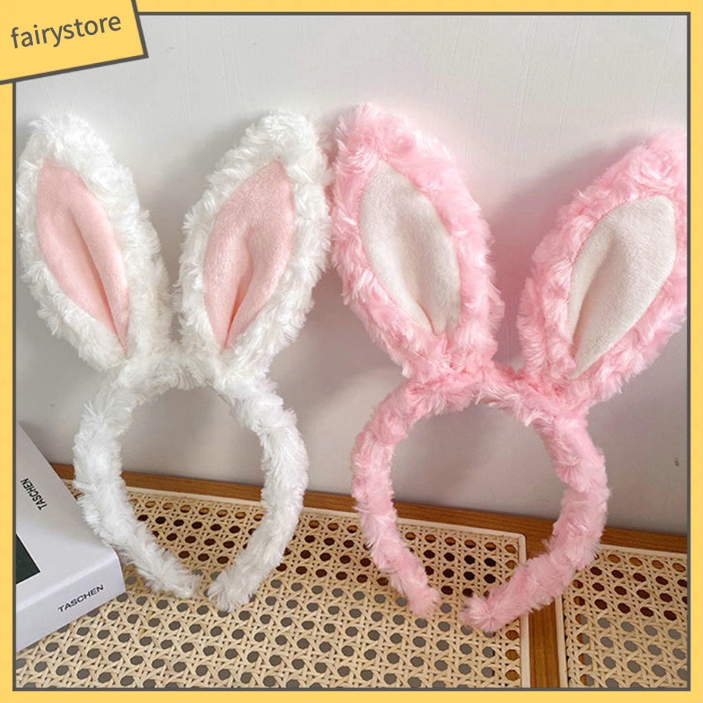 Băng Đô Cài Tóc Tai Thỏ Hoạt Hình Không Trượt Cho Nữ