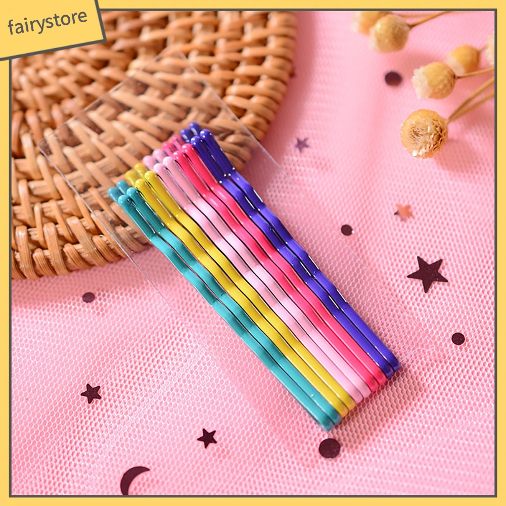 Set 10 Kẹp Tóc Lượn Sóng Màu Cầu Vồng Cho Nữ