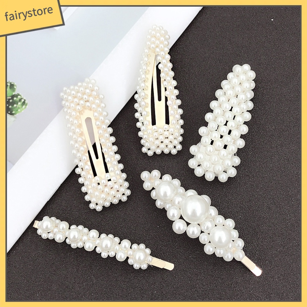 Kẹp Tóc Đính Ngọc Trai Giả Thời Trang Dành Cho Nữ