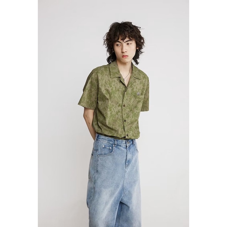 Áo Sơ Mi Ngắn Tay In Họa Tiết Sáng Tạo Theo Phong Cách Mùa Hè Nhật Bản Dành Cho Nam