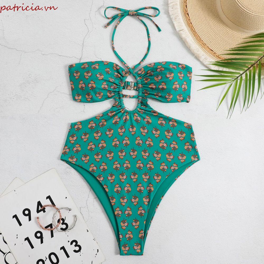 Patricia Bộ Đồ Bơi In Hoa Thanh Lịch Cổ Điển Có Dây Treo Cho Nữ