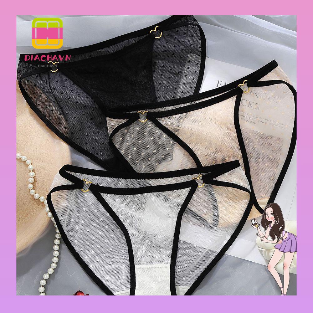 Quần Lót Ren Hoa Trong Suốt Lưng Thấp Không Đường May Quyến Rũ Cho Bạn Gái