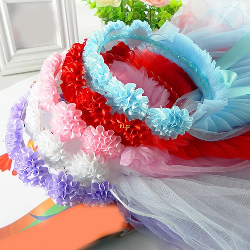 Mạng Che Mặt Thanh Lịch Với Vương Miện Hoa Trang Trí Cho Cô Dâu