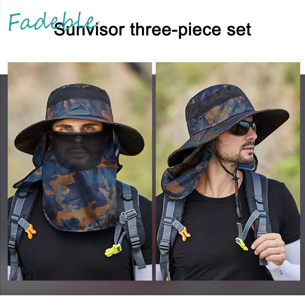 Mũ Polyester Chống Tia UV Bảo Vệ Khuôn Mặt Có Thể Điều Chỉnh Dành Cho Làm Vườn