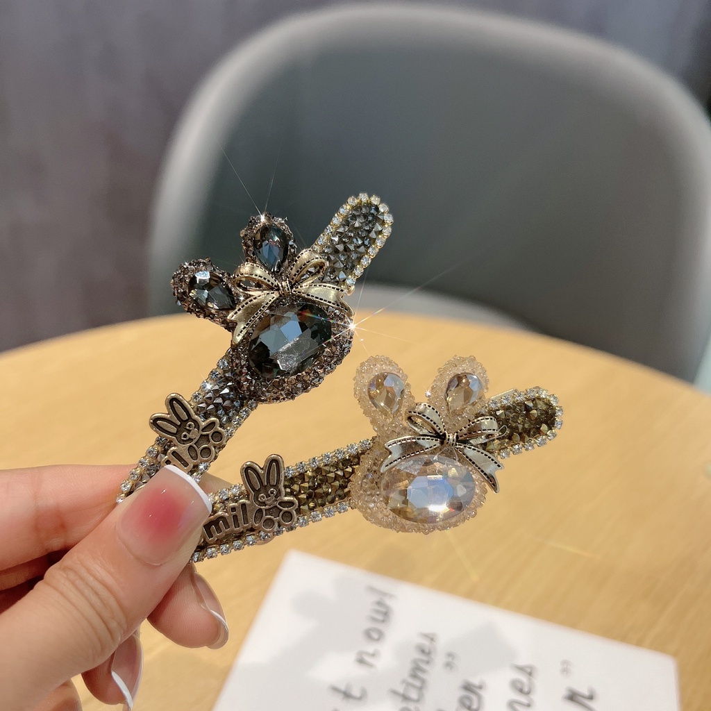 Kẹp Tóc Đính Kim Cương Giả Hình Thỏ Dễ Thương Cho Nữ