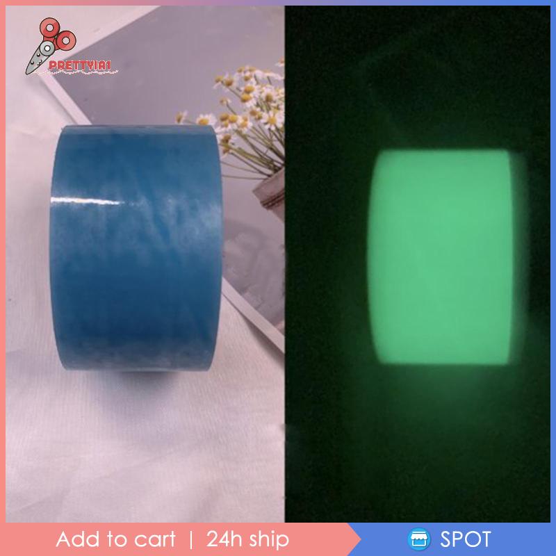 [Prettyia1] 6 Cuộn Băng Dính Bóng Nhiều Màu Sắc Phát Sáng Vui Nhộn