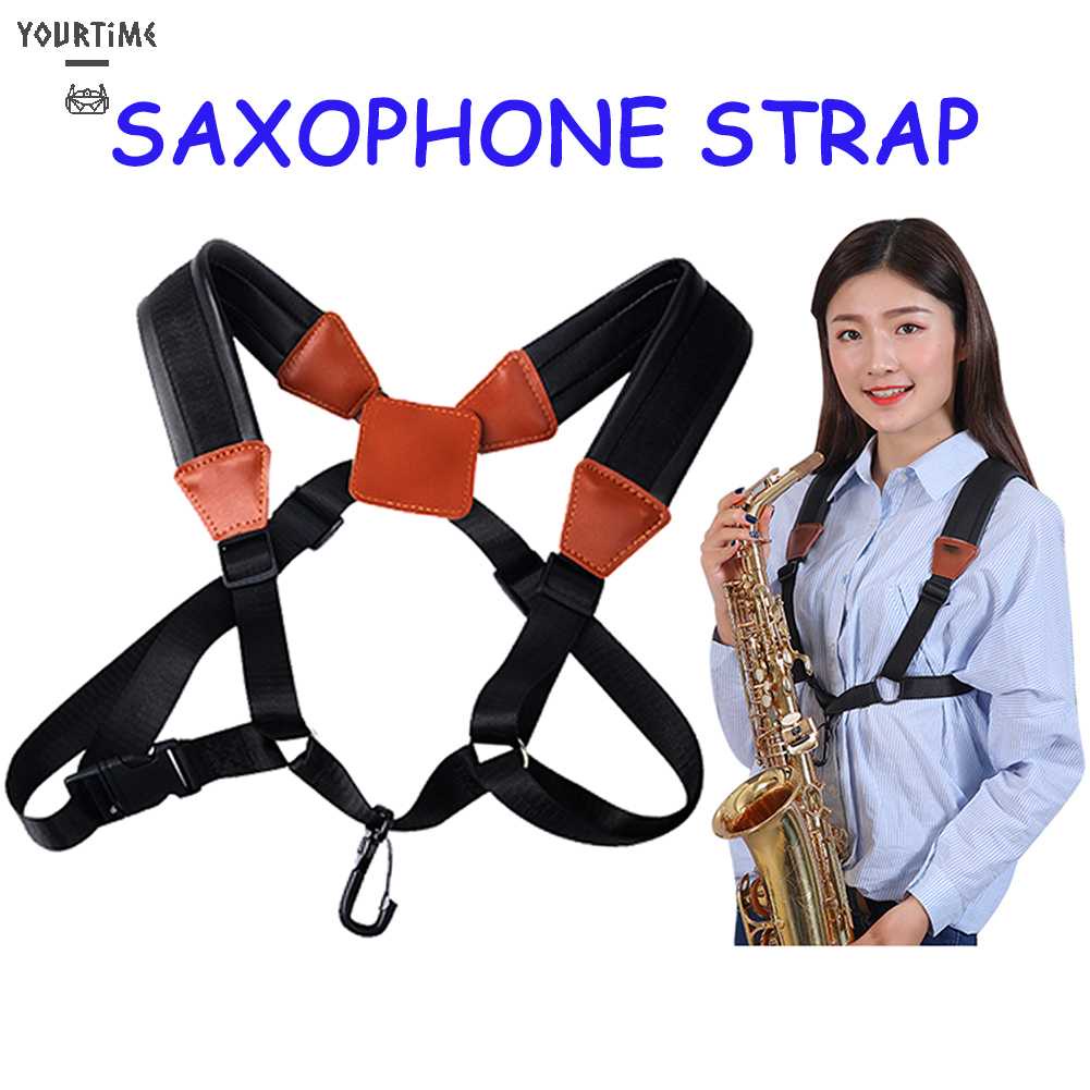 Đai Đeo Vai Da PU Chuyên Dụng Cho Kèn Saxophone Alto Tenor Soprano