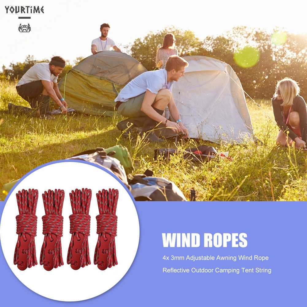 Set 4 Móc Khóa Dây Lều Cắm Trại Tiện Lợi