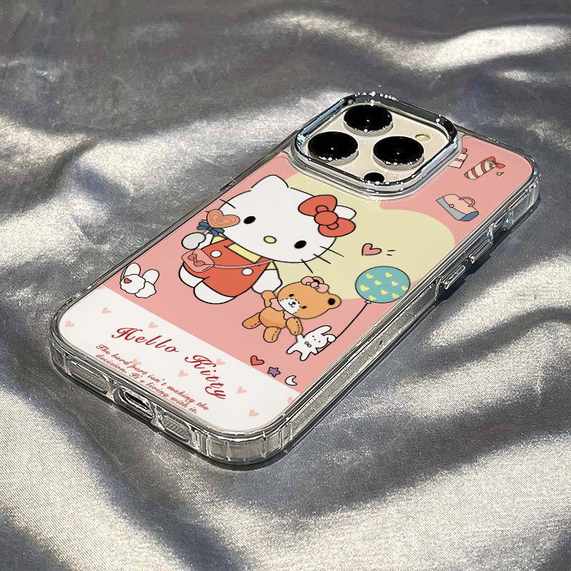 ✅Ốp Điện Thoại Mềm Chống Sốc In Hình Gấu / Mèo Hello Kitty Cho Iphone 14pro 13max plus7 8 / 11iPhone12 IPH2