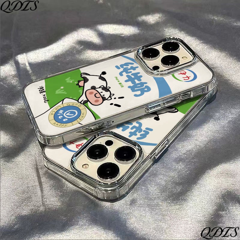 ✅Ốp Điện Thoại Mềm Trong Suốt Họa Tiết Bò Sữa / Không Gian Cho Apple iphone11 xr 13 maxxsx12 14pro