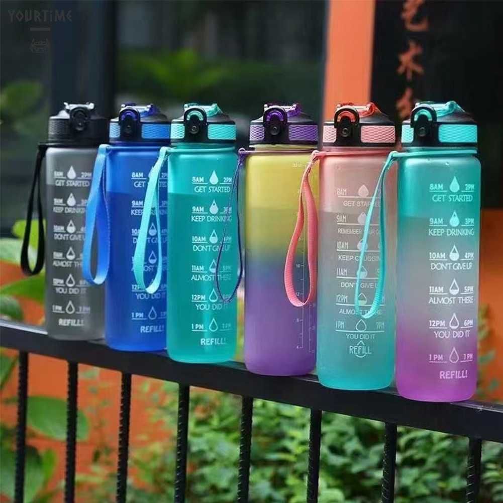 Bình Nước 1000ml Kèm Ống Hút Tiện Lợi Cho Người Lớn Và Trẻ Em