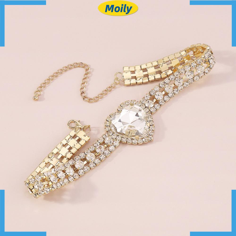 MOILYVN Vòng cổ Mặt Trái Tim Đính Đá Sang Trọng