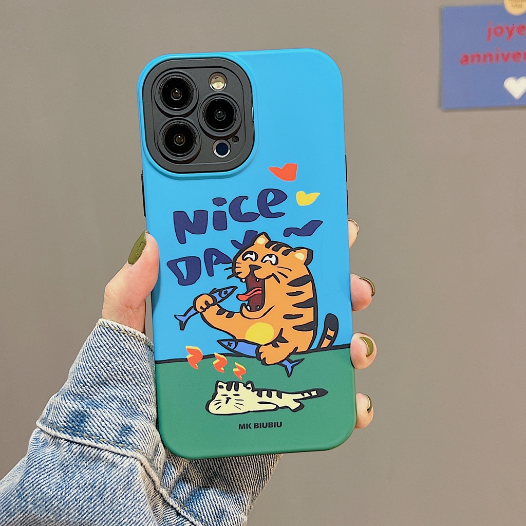 Ốp Điện Thoại imd Cứng Chống Sốc In Hình Hổ Hoạt Hình Dễ Thương Cho iPhone 11 13 12 14 Pro Max