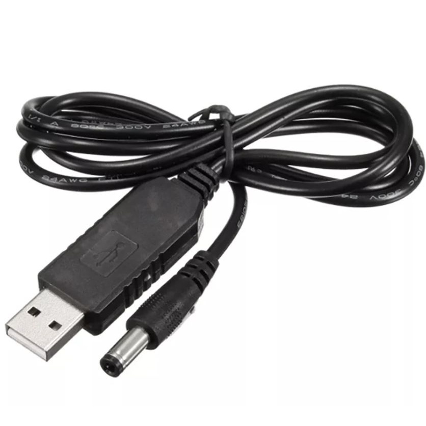 Dây nguồn USB kích sạc dự phòng lên 9 - 12V cho wifi- Có Led, không led